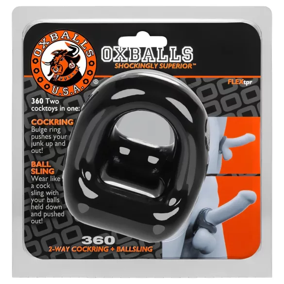 OXBALLS - penisring och pung-ring - svart