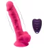 Silexd - dildo med sugkopp och kulor - vibrator med fjärrkontroll - rosa