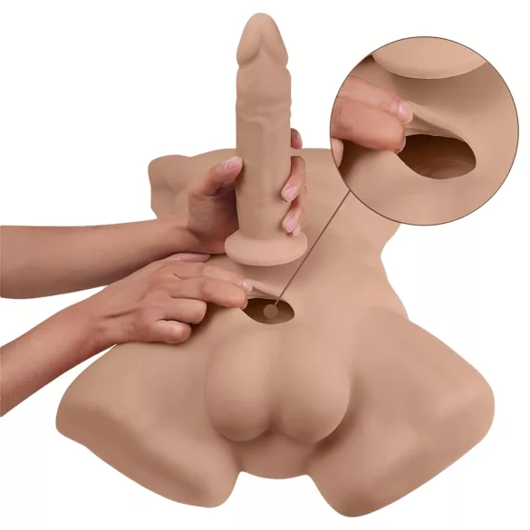 Silexd Apollo - manlig torskulptur - realistisk - mörk hudfärg