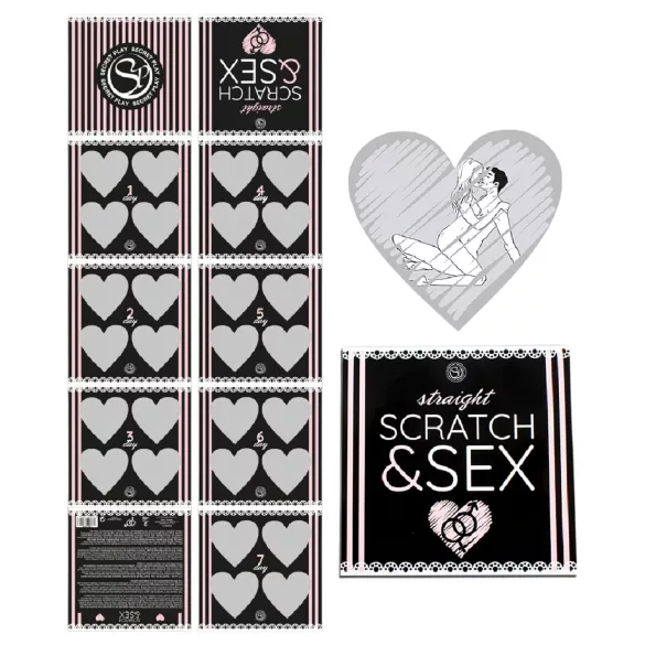 Secret Play Scratch & Sex Straight - skraplott‑sexställningsspel för par (på 5 språk)