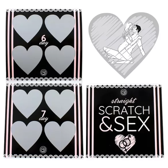 Secret Play Scratch & Sex Straight - skraplott‑sexställningsspel för par (på 5 språk)