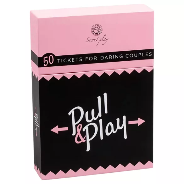 Secret Play Pull & Play - erotisk kortspel för par (50 kort) - på 7 språk