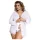 Subblime Queen Plus - spets morgonrock set - vit (XL-2XL)