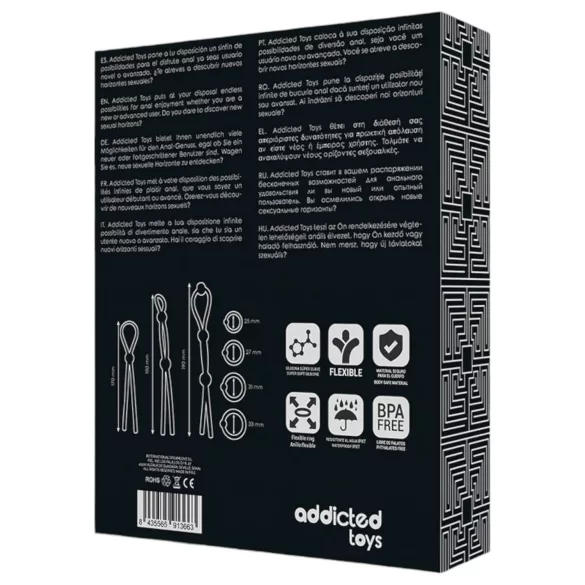 Addicted Toys - penisring set silikon 7-pack svart