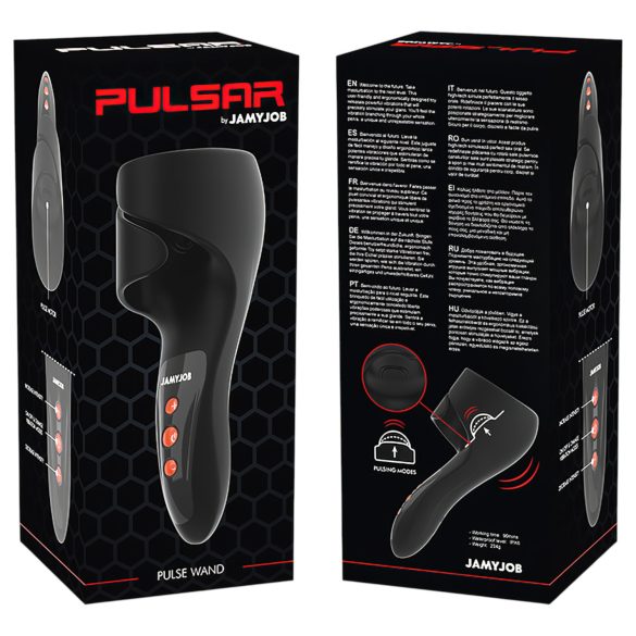 JamyJob - pulserande penishuvudvibrator - svart