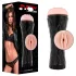 JamyJob - realistisk vaginamasturbator i fodral - svart/natur