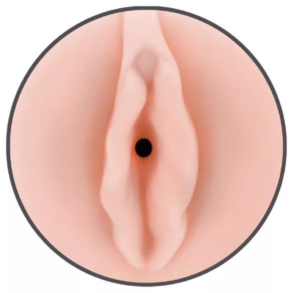 JamyJob - realistisk vaginamasturbator i fodral - svart/natur