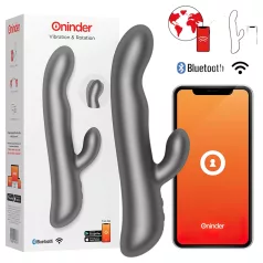   Oninder Oslo - uppblåsbar, roterande klitorisstimulator-vibrator (svart)