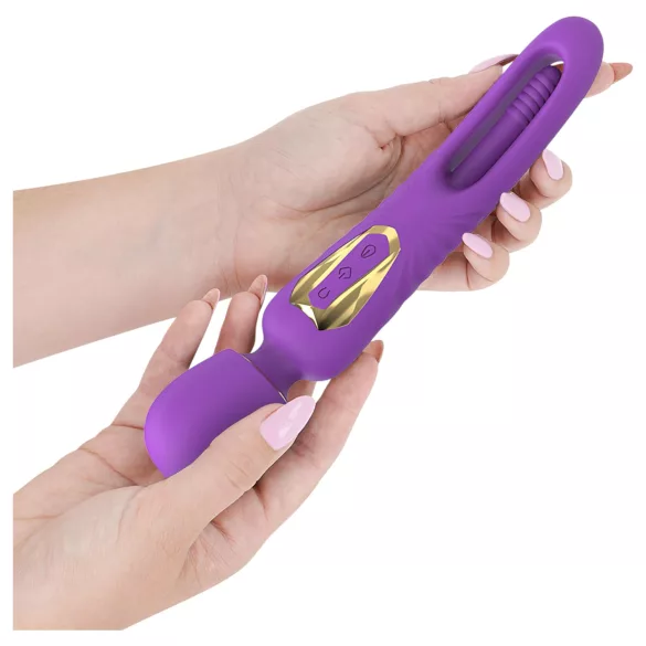 Intense Christy - vibrator med rörlig tungmassage - silikon lila