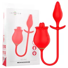  Intense Melanie - klitorisstimulator med roterande tunga och vibrator - röd