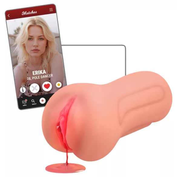 Intense First Time Erica - realistisk onaniprodukt - mödom - hudfärgad