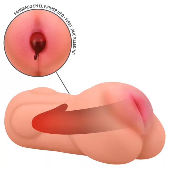 Intense First Time Sophie - realistisk vagina masturbator - oskuld - hudfärgad