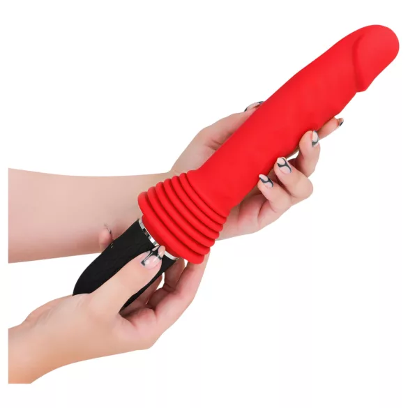 Intense Cynthia - dildo med sugkopp och vibrator - röd