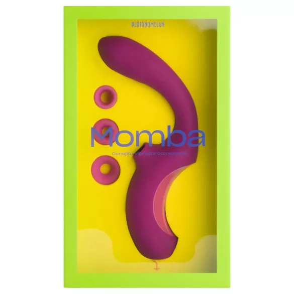 Platanomelón Momba - lufttrycksvibrator för klitoris och G-punkt - röd