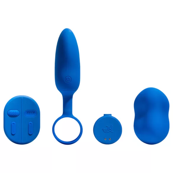 Platanomelón Mobi - vibrator set med fjärrkontroll - uppladdningsbar blå 2 delar