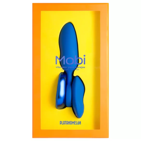 Platanomelón Mobi - vibrator set med fjärrkontroll - uppladdningsbar blå 2 delar