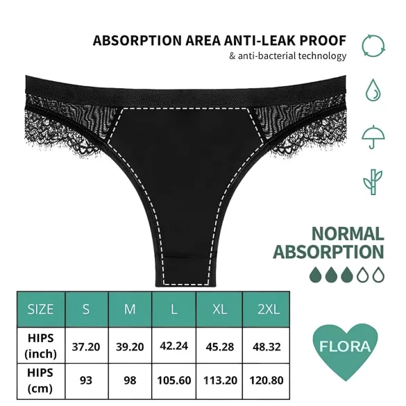 Adalet Flora Normal - menskalsonger - normal uppsugningsförmåga - svart - L