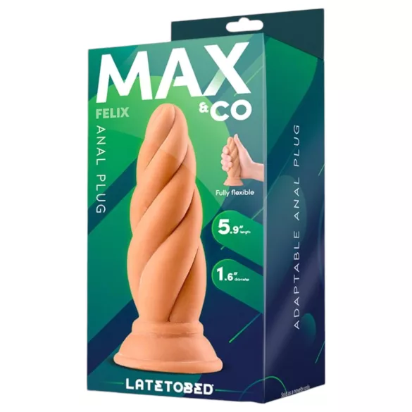 Max & Co Felix - skruvad analplugg - 15 cm (natur)