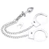 LateToBed - handbojor med analplugg - metall silver