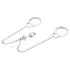 LateToBed - handbojor med analplugg - metall silver