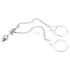 LateToBed - handbojor med analplugg - metall silver