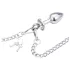 LateToBed - handbojor med analplugg - metall silver