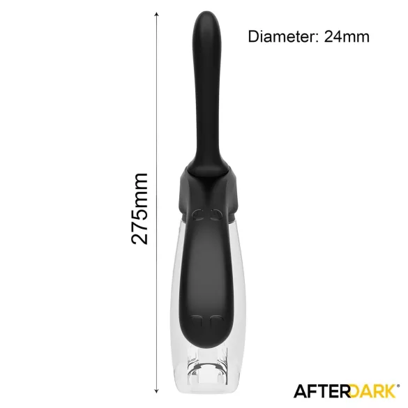 Afterdark - automatisk analdusch med vibration - genomskinlig