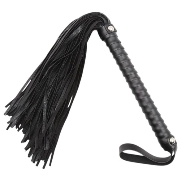 Latetobed - texturerad piska - svart (48 cm)