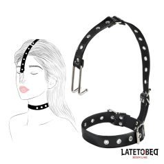 Latetobed - halsband med noskrok (svart)