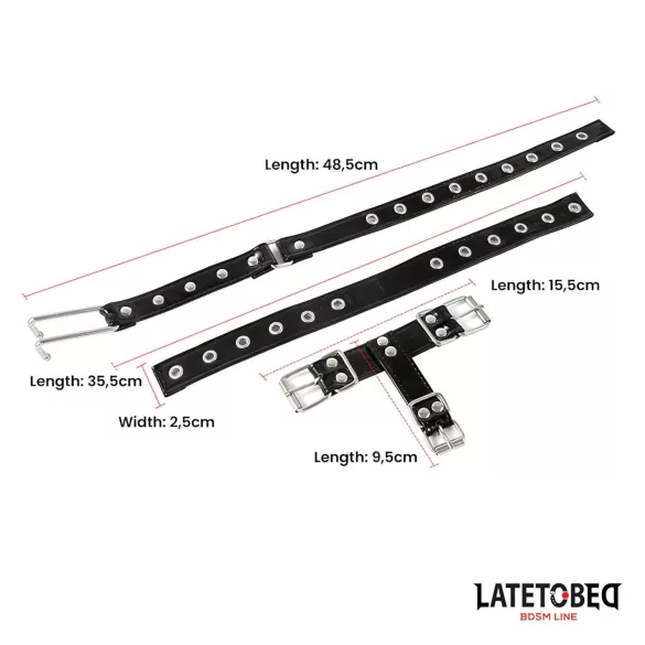 Latetobed - halsband med näskrok - svart
