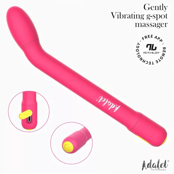 Adalet Gently - G-punkts- och prostatavibrator - appstyrd silikon rosa