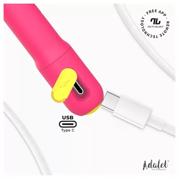 Adalet Gently - G-punkts- och prostatavibrator - appstyrd silikon rosa