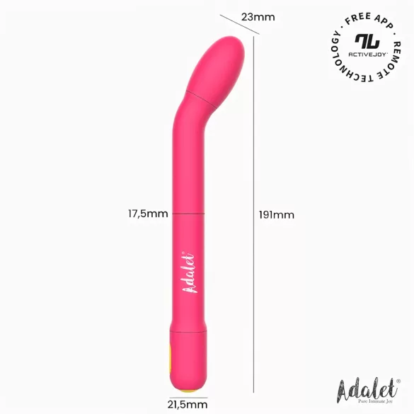 Adalet Gently - G-punkts- och prostatavibrator - appstyrd silikon rosa