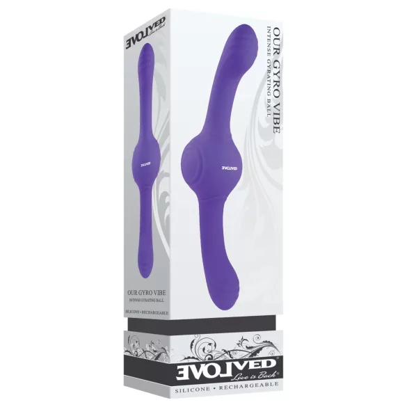 Evolved - dubbel vibrator med roterande funktion - uppladdningsbar lila