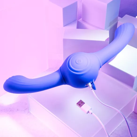 Evolved - dubbel vibrator med roterande funktion - uppladdningsbar lila