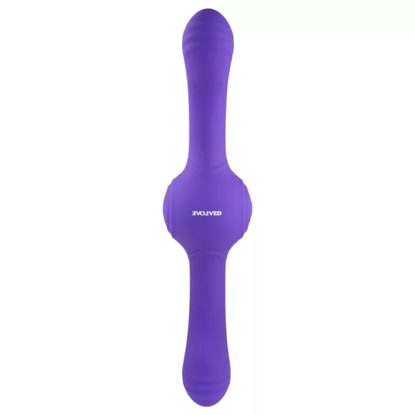 Evolved - dubbel vibrator med roterande funktion - uppladdningsbar lila