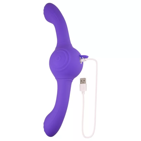 Evolved - dubbel vibrator med roterande funktion - uppladdningsbar lila