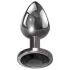 Evolved Black Gem - analpluggset metall svart sten silver