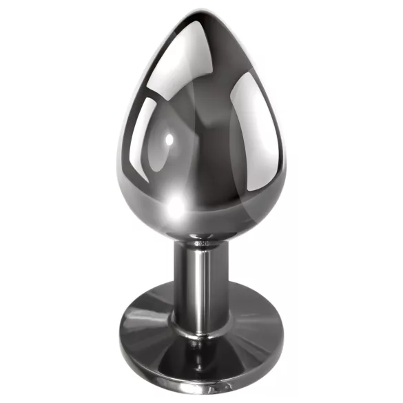 Evolved Black Gem - analpluggset metall svart sten silver