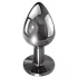 Evolved Black Gem - analpluggset metall svart sten silver