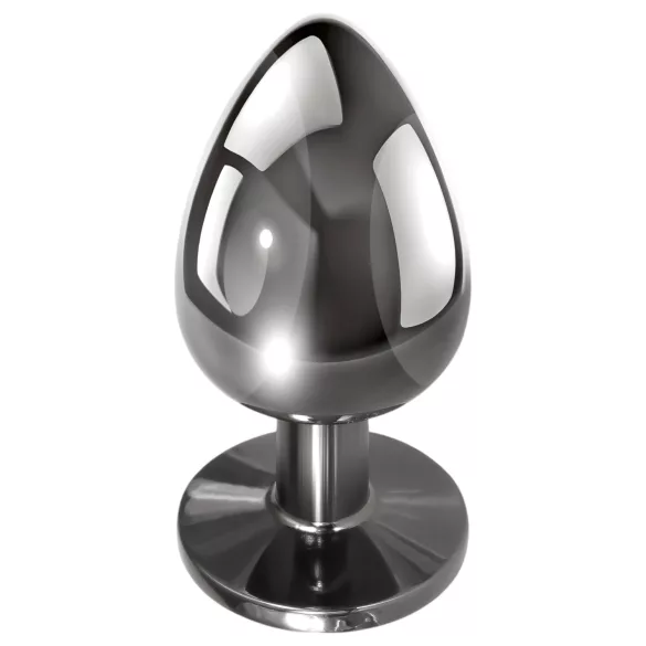 Evolved Black Gem - analpluggset metall svart sten silver