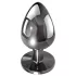 Evolved Black Gem - analpluggset metall svart sten silver