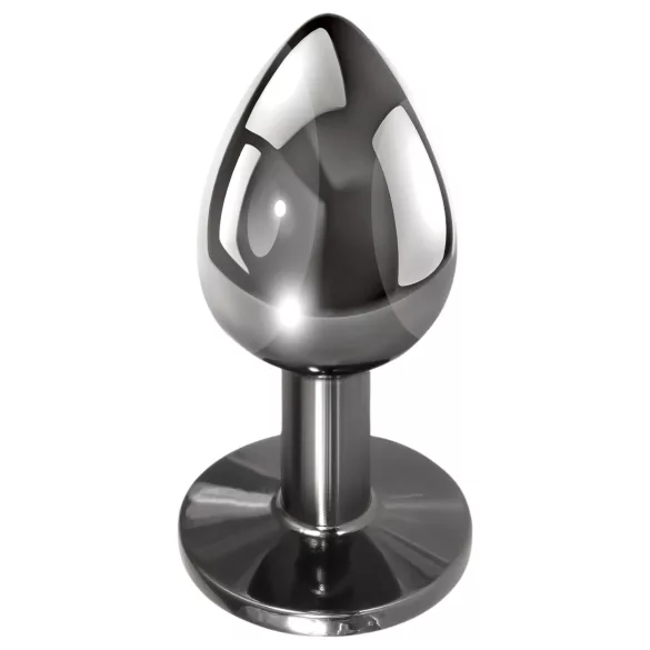 Evolved Black Gem - analpluggset metall svart sten silver