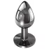 Evolved Black Gem - analpluggset metall svart sten silver