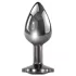 Evolved Black Gem - analpluggset metall svart sten silver