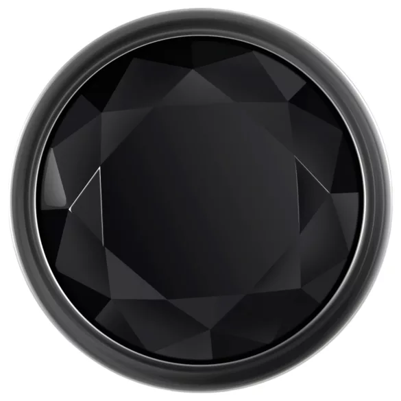 Evolved Black Gem - analpluggset metall svart sten silver