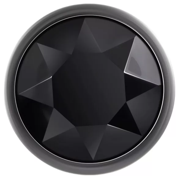 Evolved Black Gem - analpluggset metall svart sten silver
