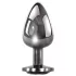 Evolved Black Gem - analpluggset metall svart sten silver