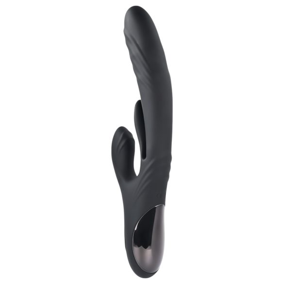 Playboy Rapid Rabbit - vibrator med klitorisstimulator - uppladdningsbar - svart