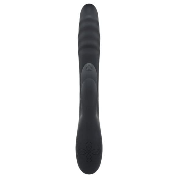 Playboy Rapid Rabbit - vibrator med klitorisstimulator - uppladdningsbar - svart